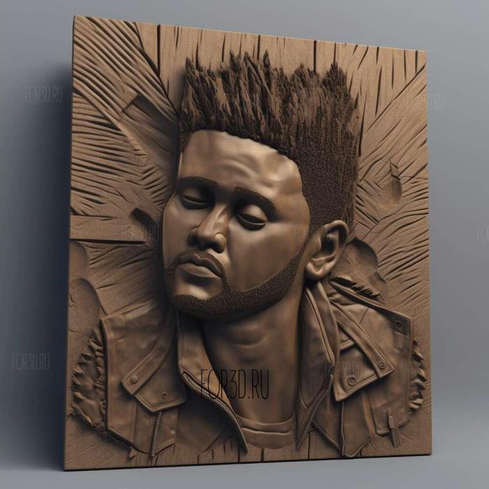 The Weeknd 3 stl model for CNC